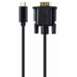 Gembird A-CM-VGAM-01 adaptador de cable de vídeo 2 m USB C VGA (D-Sub) Negro