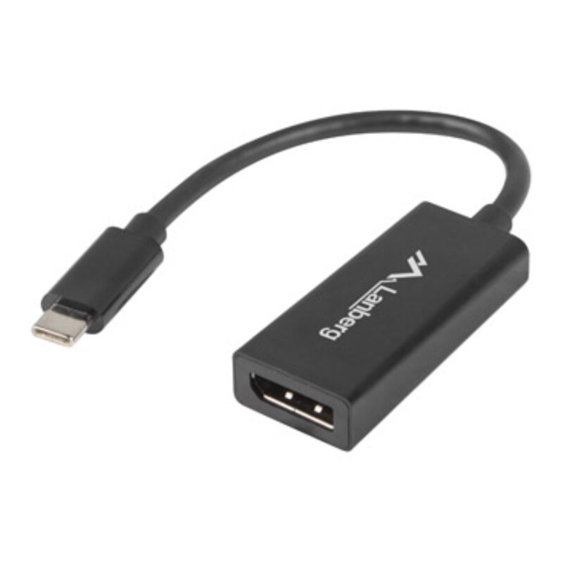 Lanberg AD-UC-DP-01 adaptador de cable de vídeo 0,15 m USB Tipo C DisplayPort Negro