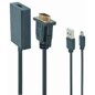 Gembird A-VGA-HDMI-01 adaptador de cable de vídeo 0,15 m HDMI tipo A (Estándar) VGA (D-Sub) Negro