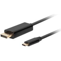 Lanberg CA-CMDP-10CU-0010-BK adaptador de cable de vídeo 1 m USB Tipo C DisplayPort Negro