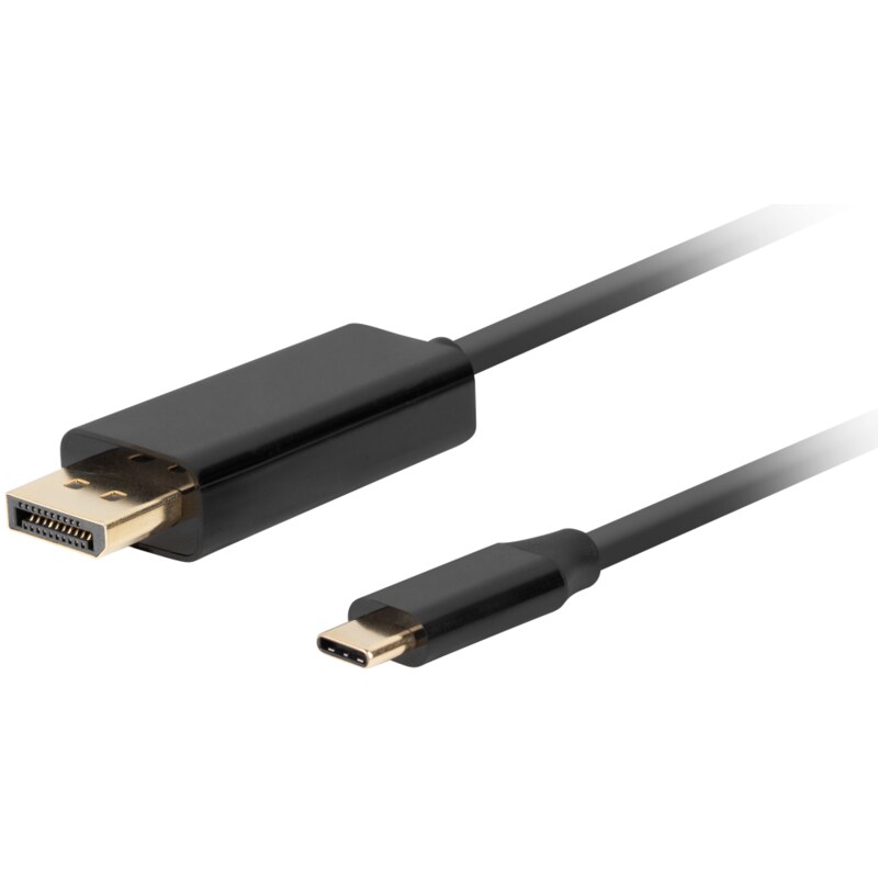 Lanberg CA-CMDP-10CU-0010-BK adaptador de cable de vídeo 1 m USB Tipo C DisplayPort Negro