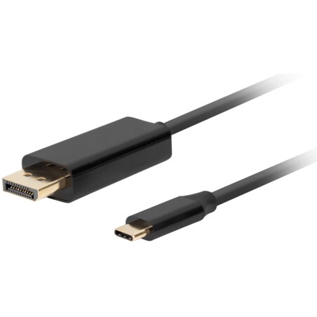 Lanberg CA-CMDP-10CU-0010-BK adaptador de cable de vídeo 1 m USB Tipo C DisplayPort Negro