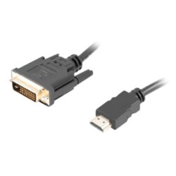 Lanberg CA-HDDV-20CU-0018-BK adaptador de cable de vídeo 1,8 m HDMI tipo A (Estándar) DVI-D Negro