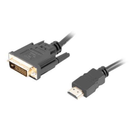 Lanberg CA-HDDV-20CU-0018-BK adaptador de cable de vídeo 1,8 m HDMI tipo A (Estándar) DVI-D Negro