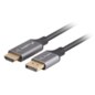 Lanberg CA-DPHD-20CU-0010-BK adaptador de cable de vídeo 1 m DisplayPort HDMI tipo A (Estándar) Negro, Plata