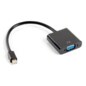 Lanberg AD-0006-BK adaptador de cable de vídeo 0,2 m VGA (D-Sub) Mini DisplayPort Negro