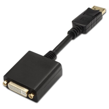 AISENS A125-0133 adaptador de cable de vídeo 0,15 m DisplayPort DVI Negro