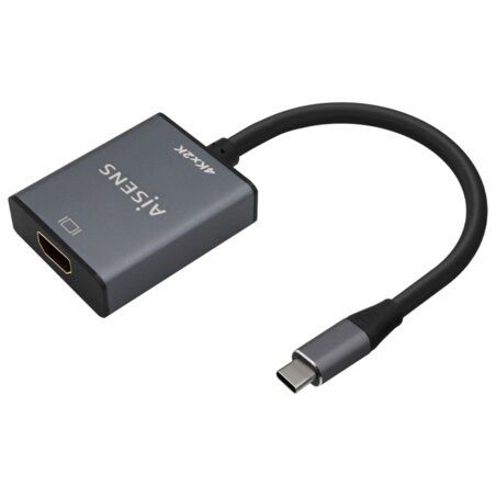 AISENS Conversor Aluminio USB-C A HDMI 4K@30Hz, USB-C/M-HDMI/H, Gris, 15cm