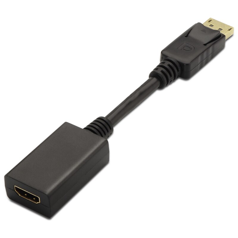 AISENS A125-0134 adaptador de cable de vídeo 0,15 m DisplayPort HDMI Negro