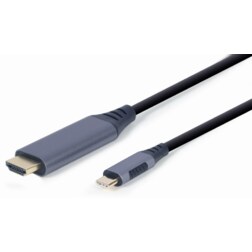 Gembird CC-USB3C-HDMI-01-6 adaptador de cable de vídeo 1,8 m USB Tipo C HDMI tipo A (Estándar) Negro, Gris