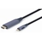 Gembird CC-USB3C-HDMI-01-6 adaptador de cable de vídeo 1,8 m USB Tipo C HDMI tipo A (Estándar) Negro, Gris
