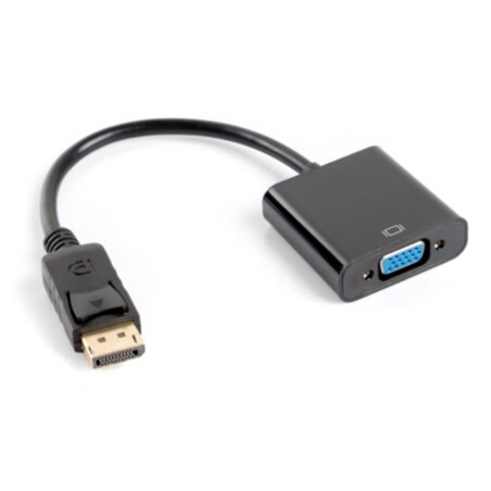 Lanberg AD-0002-BK adaptador de cable de vídeo 0,2 m VGA (D-Sub) DisplayPort Negro