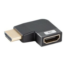 Lanberg AD-HDMI-09 adaptador de cable de vídeo HDMI tipo A (Estándar) Negro, Plata