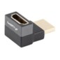 Lanberg AD-HDMI-08 adaptador de cable de vídeo HDMI tipo A (Estándar) Negro, Plata
