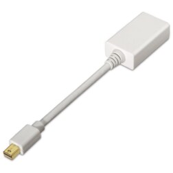 AISENS A125-0138 adaptador de cable de vídeo 0,15 m Mini DisplayPort HDMI Blanco