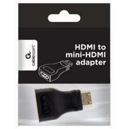 Gembird A-HDMI-FC cambiador de género para cable mini-HDMI Negro