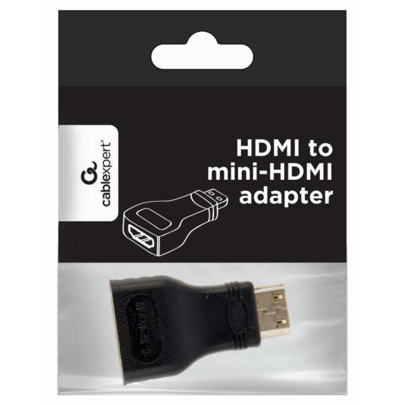 Gembird A-HDMI-FC cambiador de género para cable mini-HDMI Negro