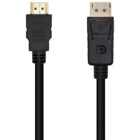 AISENS Cable Conversor DisplayPort A HDMI, DP/M-HDMI/M, Negro, 1.0m