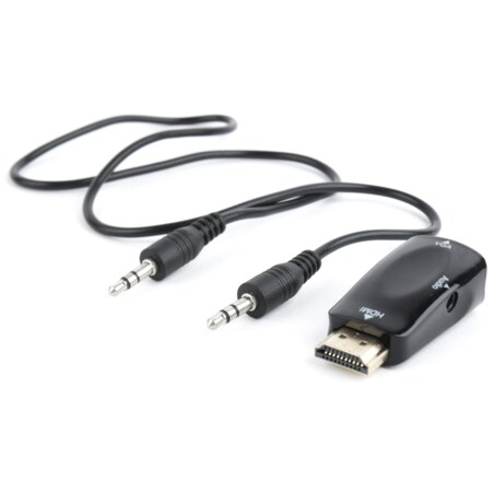 Gembird A-HDMI-VGA-02 cambiador de género para cable VGA (D-Sub) Negro
