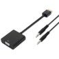 AISENS A122-0126 adaptador de cable de vídeo 0,1 m Negro