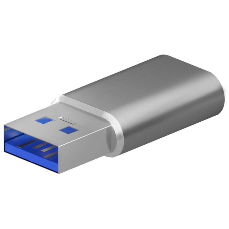 AISENS Mini Adaptador USB 3.2 Gen2 / USB 2.0 3A, Tipo USB-C/H-A/M, Gris