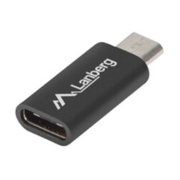 Lanberg AD-UC-UM-01 cambiador de género para cable Micro-USB 2.0 Type B USB 2.0 Type C Negro