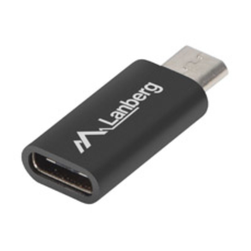 Lanberg AD-UC-UM-01 cambiador de género para cable Micro-USB 2.0 Type B USB 2.0 Type C Negro