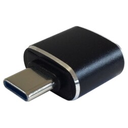 AISENS Mini adaptador USB 3.1 Gen2 3A, tipo USB-C/M-A/H, Negro