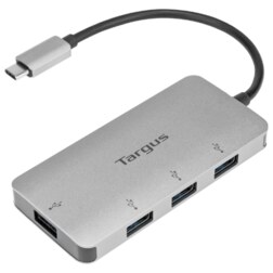 Targus ACH226EU hub de interfaz USB 3.2 Gen 1 (3.1 Gen 1) Type-C 5000 Mbit/s Plata