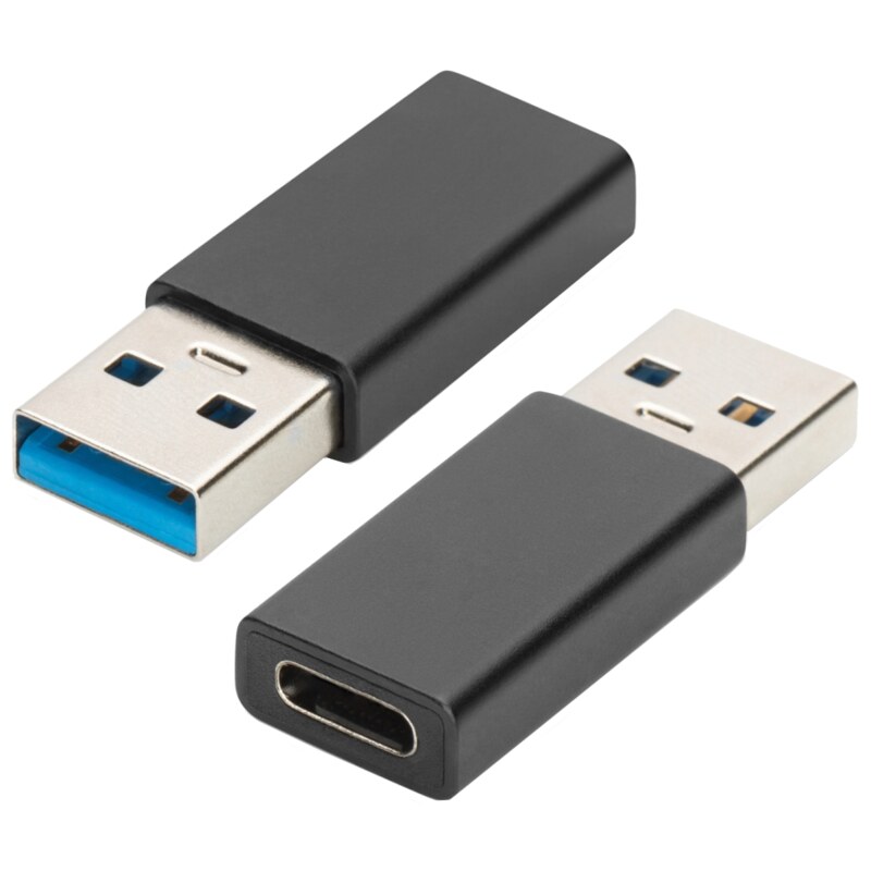 Ewent EW9650 cambiador de género para cable USB Type-A USB Type-C Negro