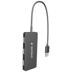 Gembird UHB-U2P4-04 hub de interfaz USB 2.0 480 Mbit/s Negro