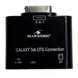 Bluestork BS-GAL-RDR/SD cambiador de género para cable Samsung 30-pin USB 2.0/SD Card Negro