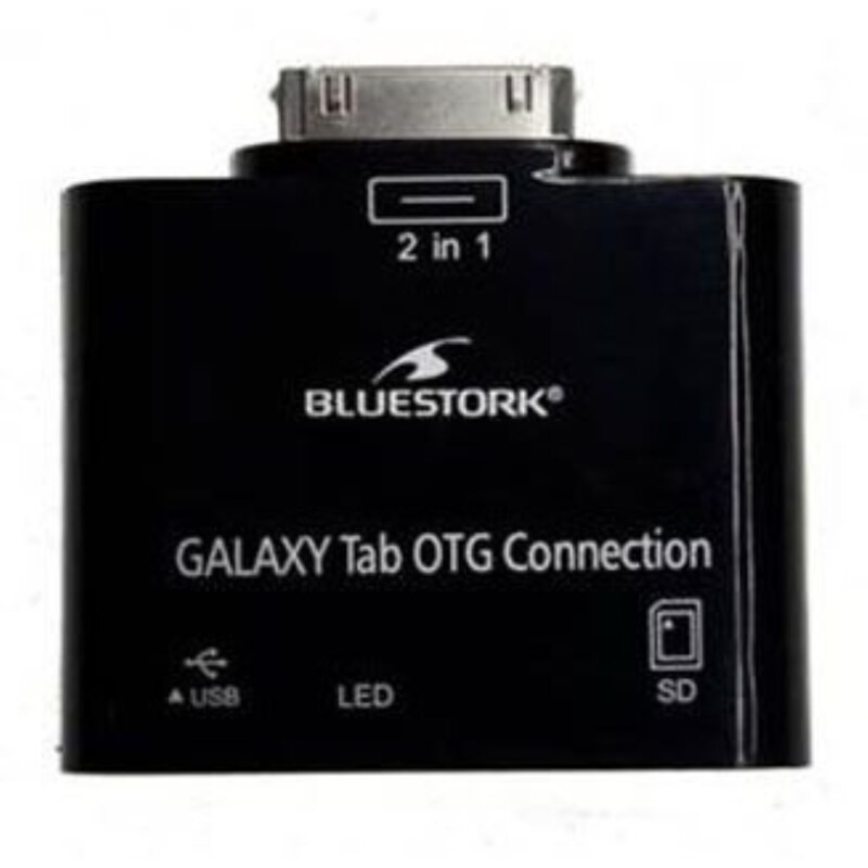 Bluestork BS-GAL-RDR/SD cambiador de género para cable Samsung 30-pin USB 2.0/SD Card Negro