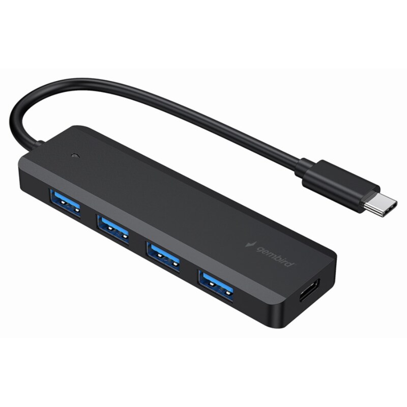 Gembird UHB-CM-U3P4P-01 hub de interfaz USB 3.2 Gen 1 (3.1 Gen 1) Type-C Negro
