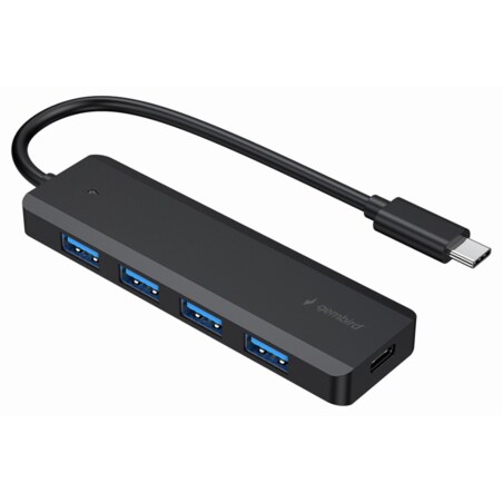 Gembird UHB-CM-U3P4P-01 hub de interfaz USB 3.2 Gen 1 (3.1 Gen 1) Type-C Negro