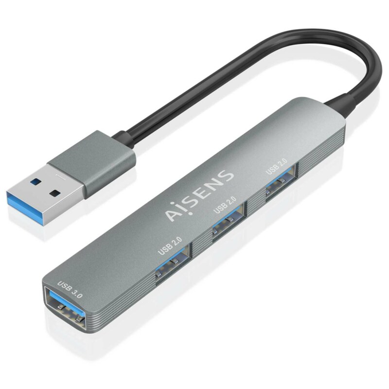 AISENS A106-0859 hub de interfaz USB 3.2 Gen 1 (3.1 Gen 1) Type-A 5000 Mbit/s