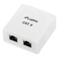 Lanberg OS6-0002-W cambiador de género para cable 2 x RJ-45 Blanco