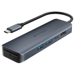 HYPER HD4003GL USB 3.2 Gen 1 (3.1 Gen 1) Type-C 10000 Mbit/s Azul, Gris