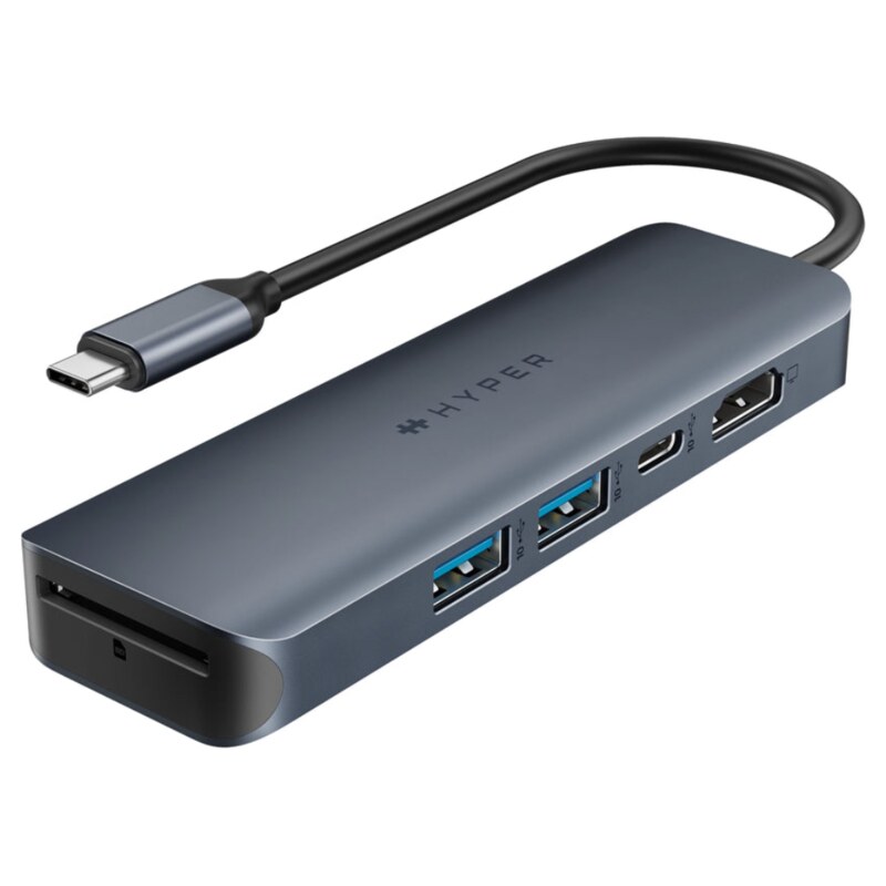 HYPER HD4003GL USB 3.2 Gen 1 (3.1 Gen 1) Type-C 10000 Mbit/s Azul, Gris