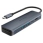 HYPER HD4003GL USB 3.2 Gen 1 (3.1 Gen 1) Type-C 10000 Mbit/s Azul, Gris