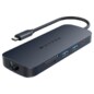 HYPER HD4004GL hub de interfaz USB 3.2 Gen 1 (3.1 Gen 1) Type-C 10000 Mbit/s Azul, Gris