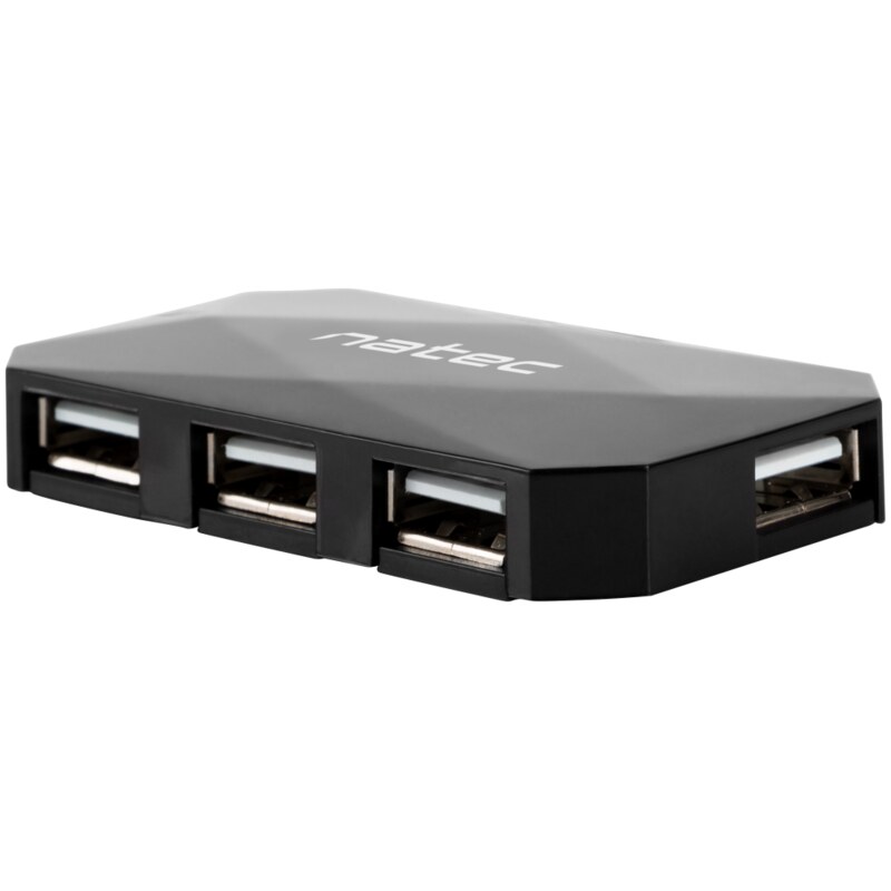 NATEC NHU-0647 hub de interfaz USB 2.0 480 Mbit/s Negro