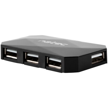 NATEC NHU-0647 hub de interfaz USB 2.0 480 Mbit/s Negro
