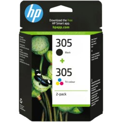 HP Paquete de 2 cartuchos de tinta original 305 tricolor / negro