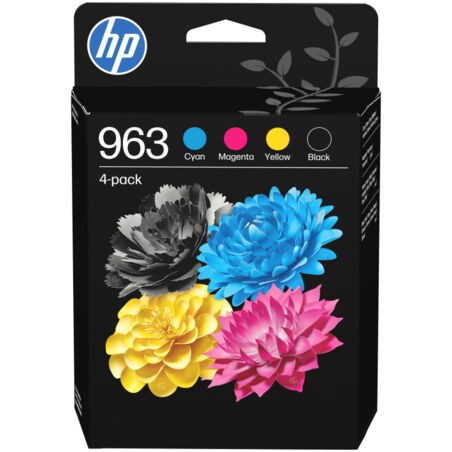 HP Paquete de 4 cartuchos de tinta Original 963 negro/cian/magenta/amarillo