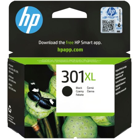 HP Cartucho de tinta original 301XL de alta capacidad negro