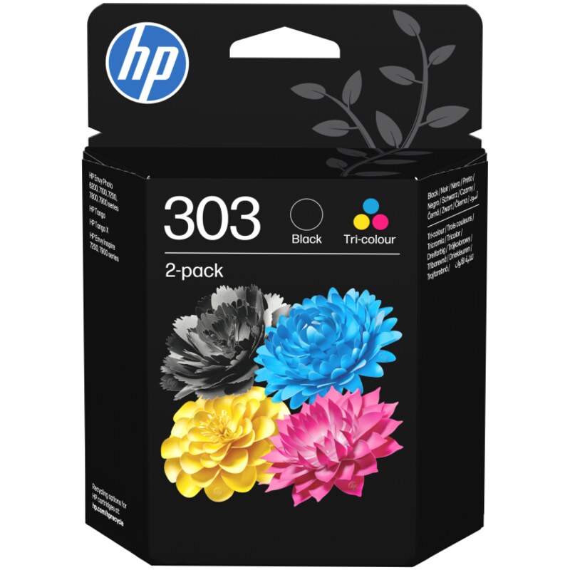 HP Paquete de 2 cartuchos de tinta Original 303 negro/tricolor