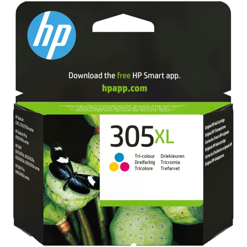 HP Cartucho de tinta Original 305XL de alta capacidad tricolor