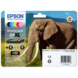 Epson Elephant Tinta magenta 24XL Claria Photo HD Elefantes