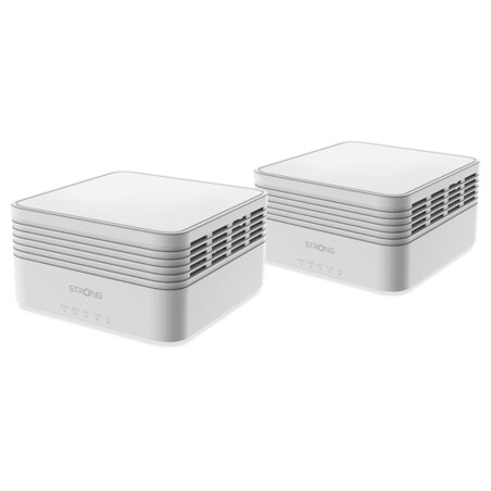 Strong MESHKITAX3000 sistema Wi-Fi Mesh (Wi-Fi en malla) Doble banda (2,4 GHz / 5 GHz) Wi-Fi 6 (802.11ax) Blanco 2 Interno